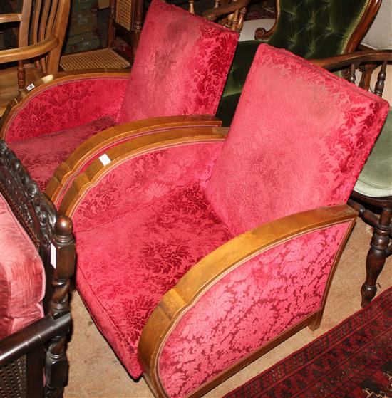 Pr Deco armchairs